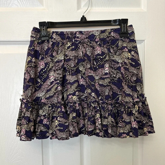 ! Kenzo Kids Animal-Print Drawstring Skirt - Purple - Picture 3 of 7
